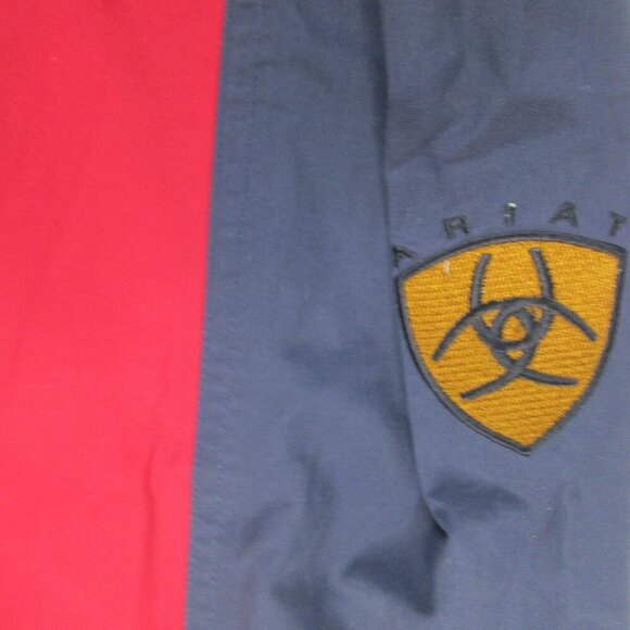 Ariat Jacket Mens Medium Red Windbreaker Lined Detachable Hooded Snap Inside Zip - Picture 8 of 15